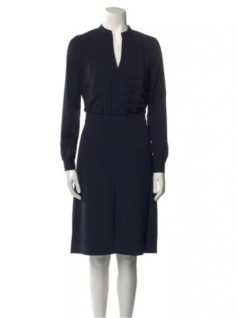 NWT Tory Burch Dress Lined Navy Side Zip Blue Size 0